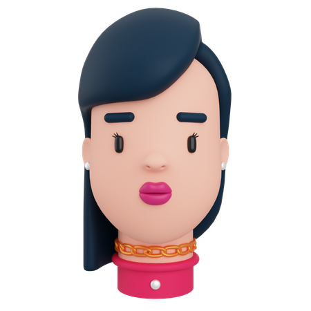 Avatar de femme  3D Icon