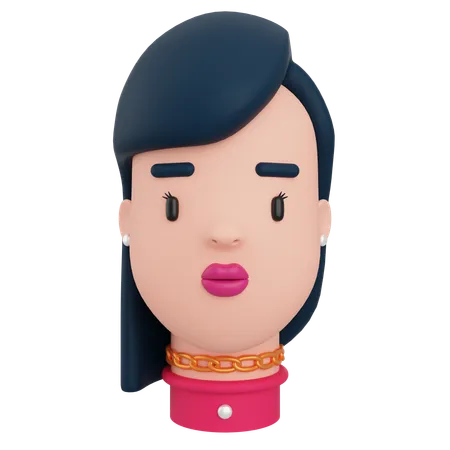 Avatar de femme  3D Icon