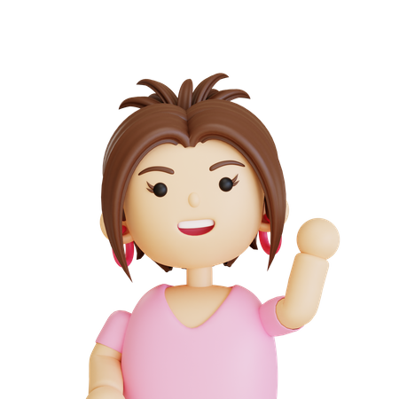 Avatar de femme  3D Icon