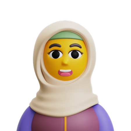 Femme avec hijab  3D Icon