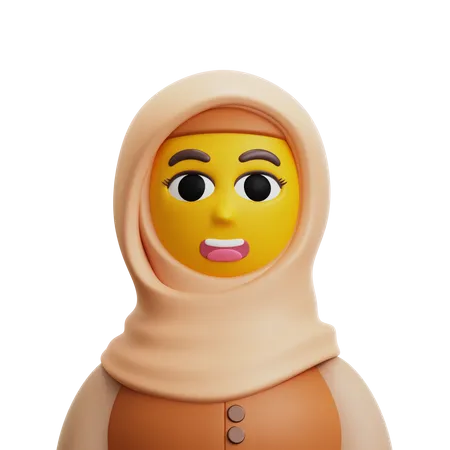 Femme avec hijab  3D Icon