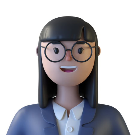 Femme avec optique  3D Icon