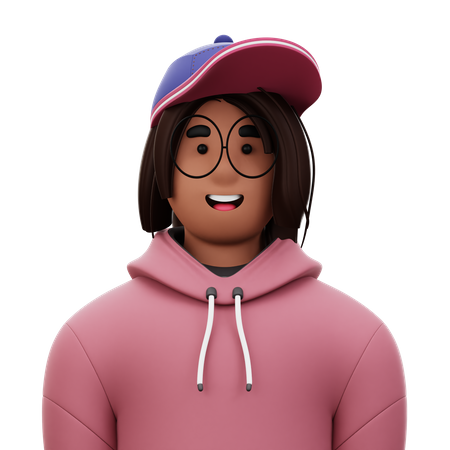 Femme avec veste et chapeau  3D Icon