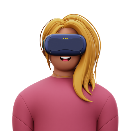 Femme avec vr  3D Icon