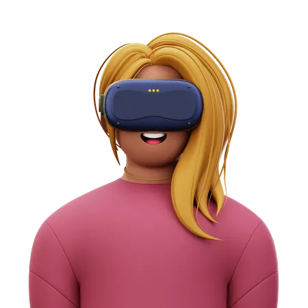 Femme avec vr  3D Icon