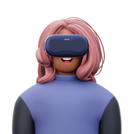 Femme avec vr  3D Icon