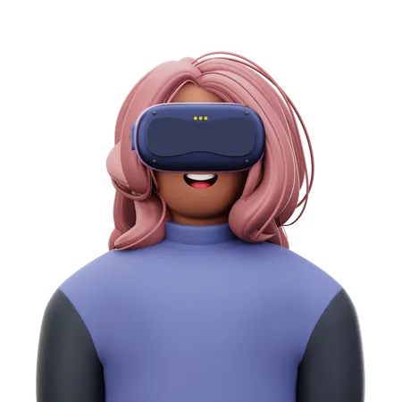 Femme avec vr  3D Icon