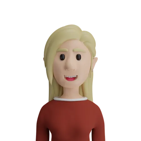 Femme blonde  3D Icon