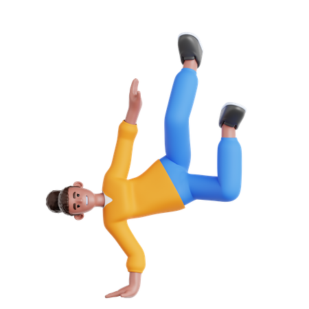 Breakdance féminine  3D Illustration