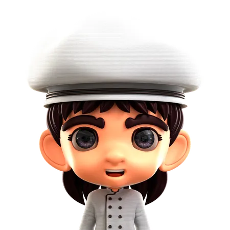 Femme chef  3D Icon