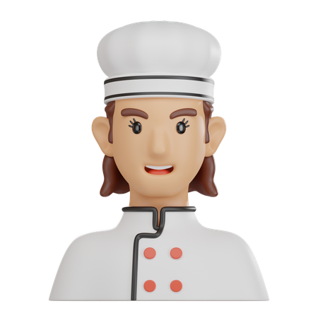 Femme chef  3D Icon