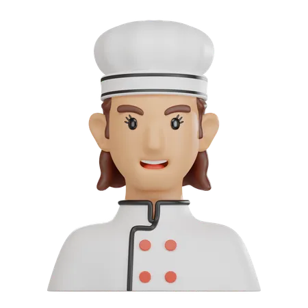 Femme chef  3D Icon