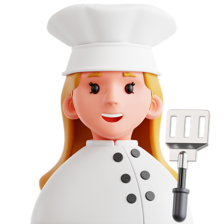 Femme chef  3D Icon