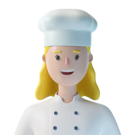 Femme chef  3D Illustration