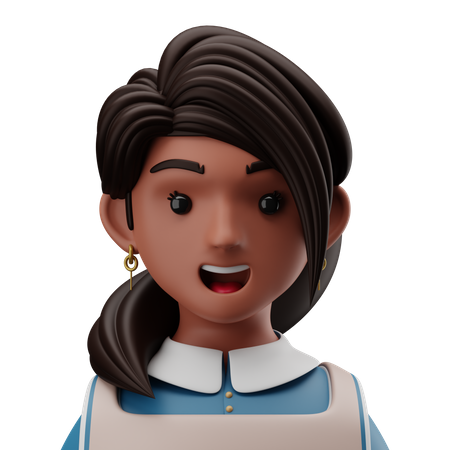 Femme chef  3D Icon