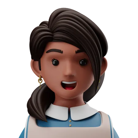 Femme chef  3D Icon