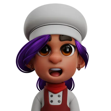 Femme chef  3D Icon