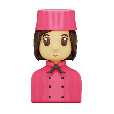 Femme chef  3D Icon