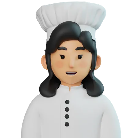 Femme chef  3D Icon