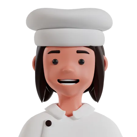 Femme chef  3D Icon