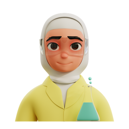 Femme chimiste  3D Icon