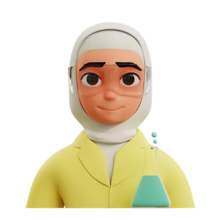 Femme chimiste  3D Icon