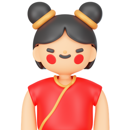 Femme chinoise  3D Icon