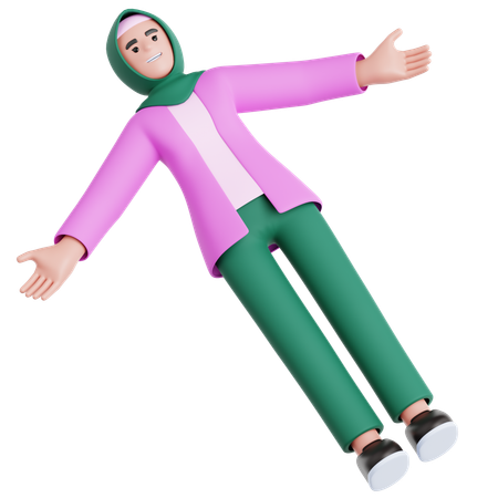 Femme allongée  3D Illustration