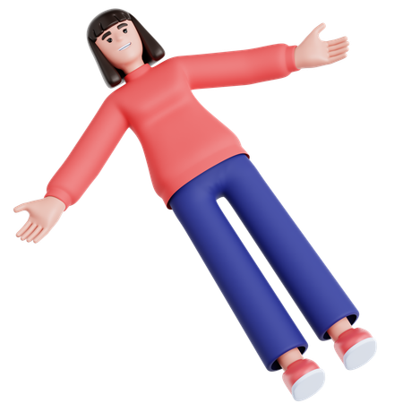 Femme allongée  3D Illustration