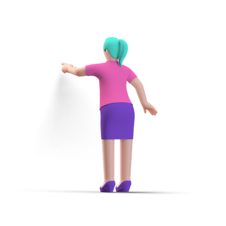 Femme d'affaires  3D Illustration