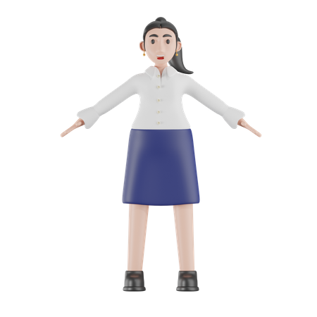 Femme d'affaires  3D Illustration