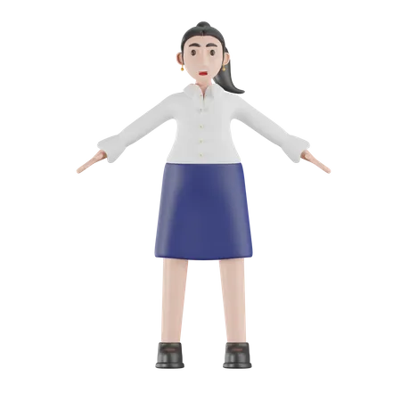 Femme d'affaires  3D Illustration