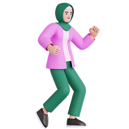 Femme qui danse  3D Illustration