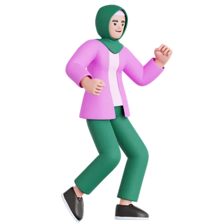 Femme qui danse  3D Illustration