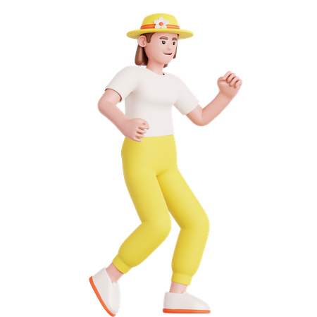 Femme qui danse  3D Illustration