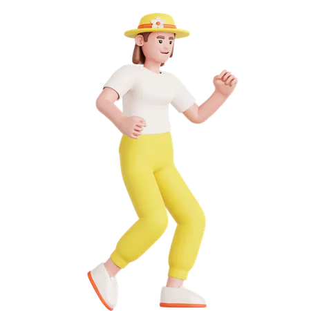 Femme qui danse  3D Illustration