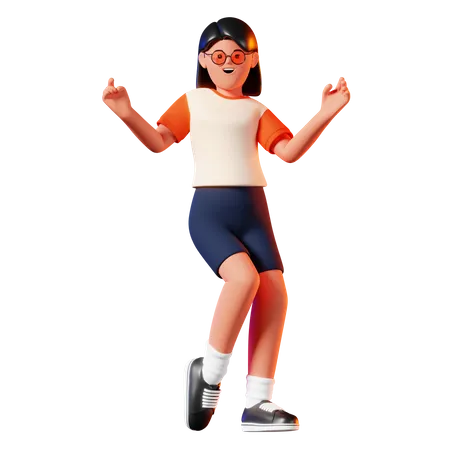 Pose de danse femme  3D Illustration