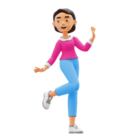 Femme debout  3D Icon