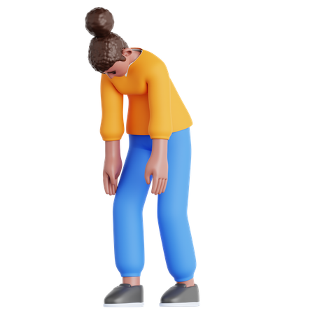 Femme déçue  3D Illustration