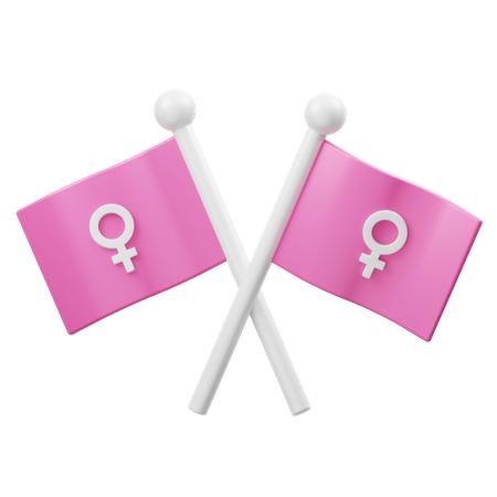 Drapeau femme  3D Icon