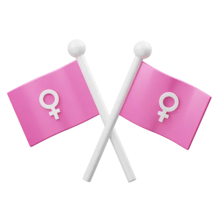 Drapeau femme  3D Icon