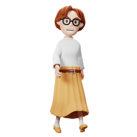 Femme enseignante  3D Illustration