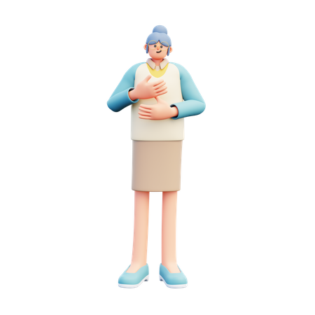 Femme enseignante expliquant  3D Illustration