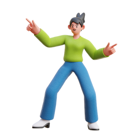 Femme faisant danser  3D Icon
