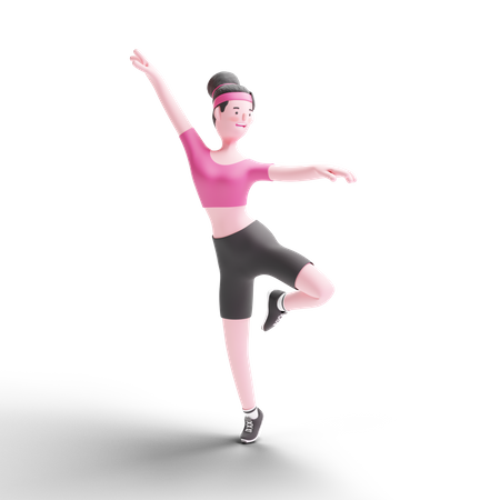 Femme faisant de l'exercice  3D Icon