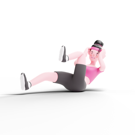 Femme faisant de l'exercice  3D Icon
