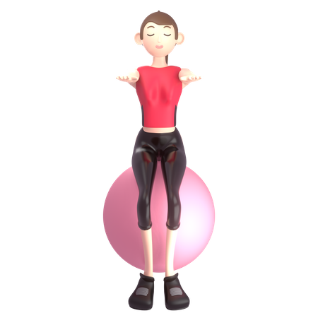 Femme faisant de l'exercice  3D Icon