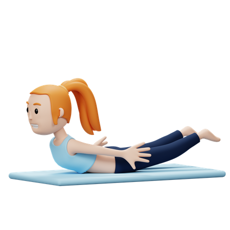 Femme faisant la pose de yoga Lotus  3D Icon