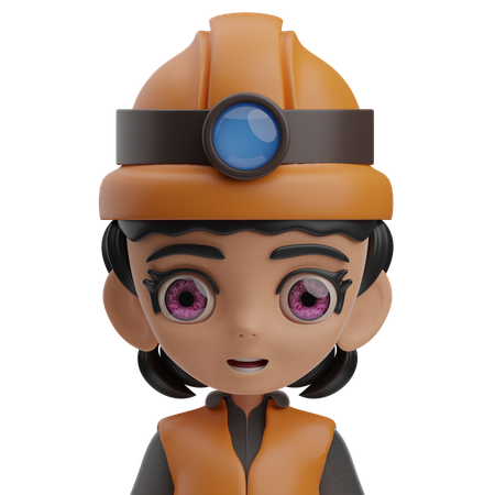 Femme ingénieur  3D Icon