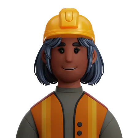 Femme ingénieur  3D Icon